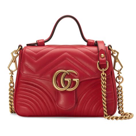 red gucci bag|gucci red marmont bag small.